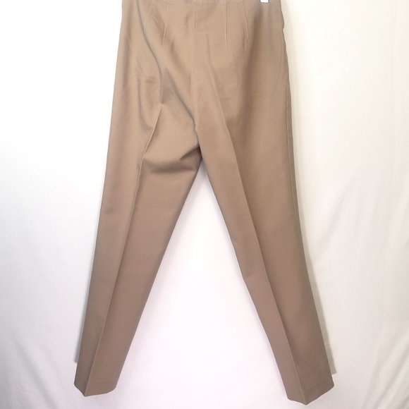 Vince Camuto Khaki Brown Solid Business Work Cropped Pants Size 2 LNC - Picture 3 of 4